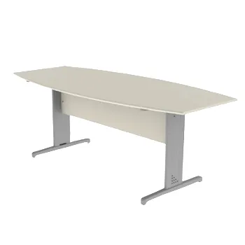 Mesa de Reunión Oval 2400x1200x740 mm Gris - Única