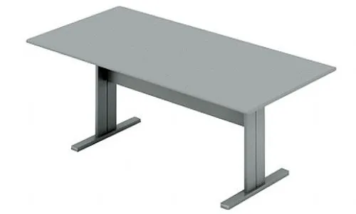 Mesa de Reunión Rectangular 2400x1200x740 mm Gris - Única
