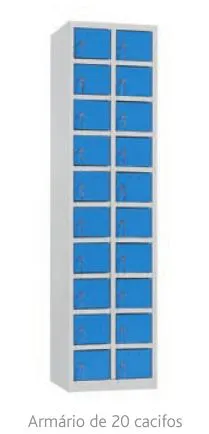 Taquillas Metalicas  20 Puertas 1650x408x420mm Gris
