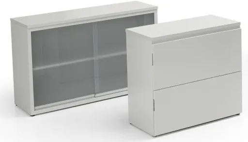 Armario Con Puertas de Vidrio Esmerilado 800x1200x420mm Sin Tapa Superior - Ind