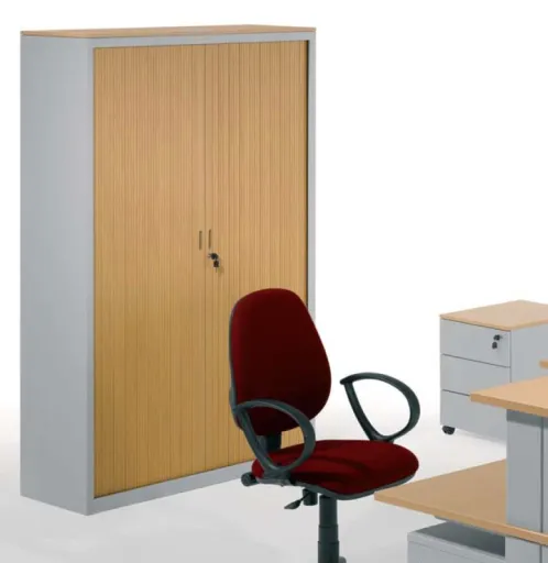 Armario Con Persiana Gris/Haya Con Tapa 1950x1200x420 mm 