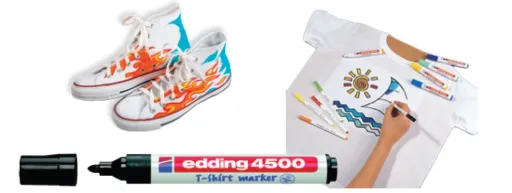 Rotulador Permanente Edding 4500 Para Tejido Negro (Textil T-Shirt) – Edding