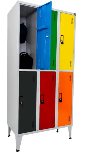 Taquillas Metálicas de Color Triples Con 6 Puertas – 1900x900x500 mm