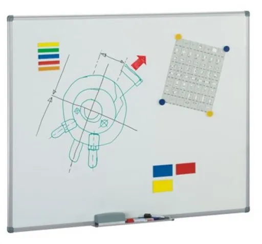 Pizarra Blanca Magnética 1200x1500mm de Acero Vitrificado Mate Pro