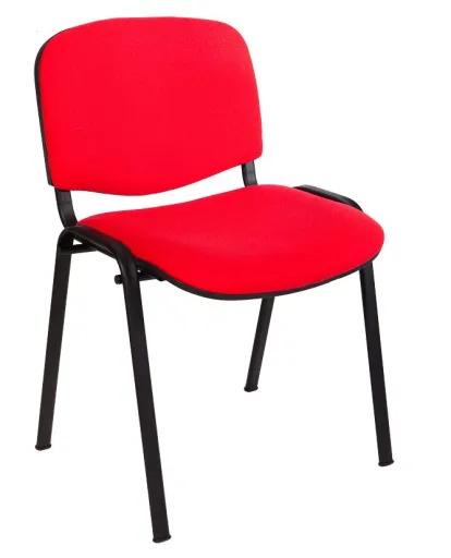 Silla de Oficina Para Visitante Madrid 4 Patas Roja – Apilable (Entrega Montada)