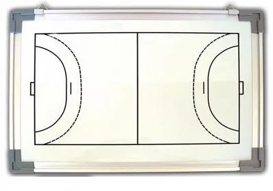 Pizarra Blanca Táctica Magnética Futsal 120x120 cm Porcelana