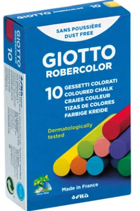 Tiza Escolar Robercolor – Colores Surtidos – Caja Con 10 Unidades – Giotto