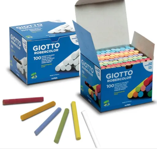 Tiza Escolar Robercolor – Colores Surtidos – Caja Con 100 Unidades – Giotto