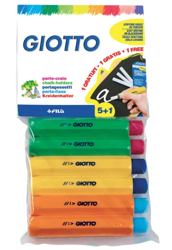Porta-Tiza Escolar Giotto – 5 + 1 de Regalo – Pack de 6 Unidades