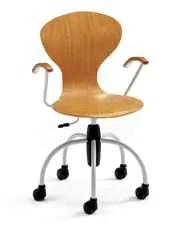 Silla de Oficina Operativa Con Ruedas C/ Brazos Fija Alfa GBR