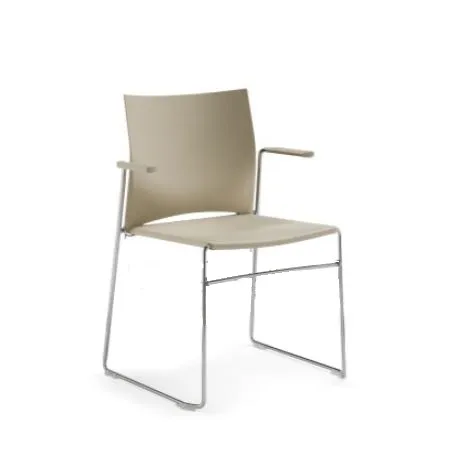 Silla de Oficina de Visita Con Brazos Fija Web BR