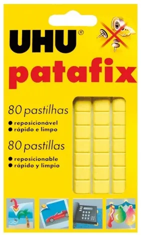 Pegamento Masa Adhesiva 80 Pastillas Uhu Patafix Amarilla - UHU