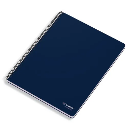 Cuaderno Espiral A4 Cuadriculado Azul – Ambar