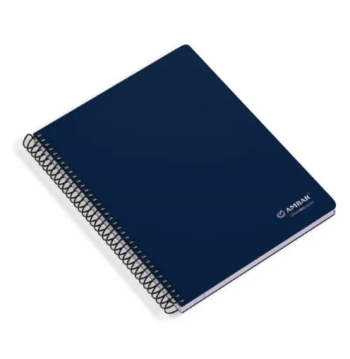 Cuaderno Espiral A5 Liso Azul – Ambar