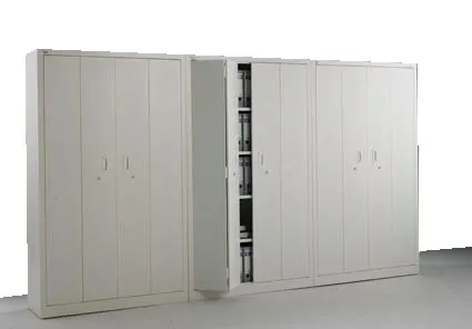 Armario de Oficina Con Puertas Plegables 1950x1000x420mm Gris