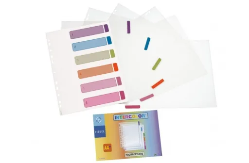 Separadores de Polipropileno A4 305x245mm Intercolor – Firmo