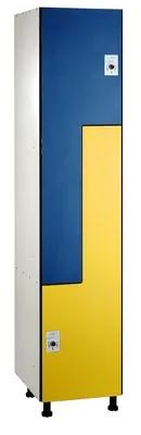 Taquilla Fenólica Simple en Z Con 2 Puertas (1900x400x500mm)