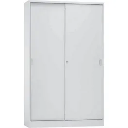 Armario de Oficina Con Puertas Correderas 1950x1000x420mm Gris - Cartesius