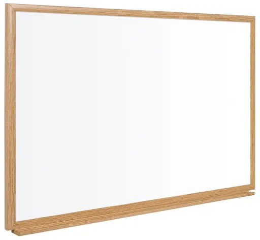 Pizarra Blanca Magnética Porcelana Reciclada 45x60 cm Marco de Madera MDF Roble Executive Earth-it – Bi Office