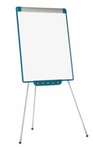 Bi-Office – Pizarra Blanca Trípode Flip Chart Magnética 70x100 cm Con Marco Azul