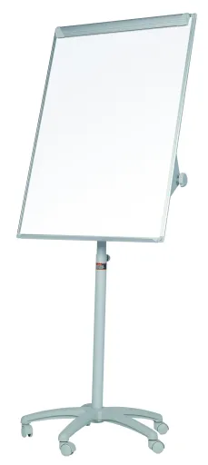 Bi Office - Pizarra Blanca Trípode 70x100 cm Flip Chart Con Ruedas y Brazos Extensibles Classic Gris