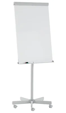 Bi Office - Pizarra Blanca Magnética Con Trípode y Ruedas Flip Chart Alto Archyi 68x104 cm