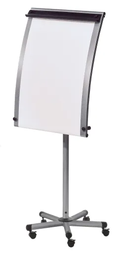 Bi Office - Pizarra Blanca Trípode 70x100 cm Flip Chart Con Ruedas Roll Up