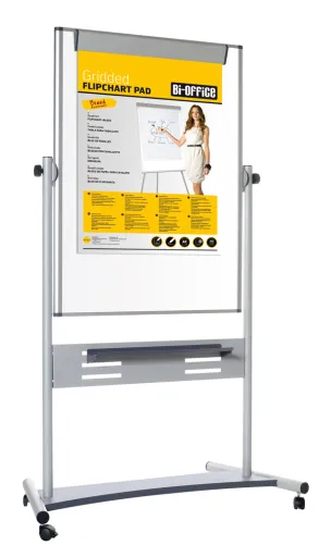 Evolution – Pizarra Blanca Trípode 90x120 cm Flip Chart Magnética Con Ruedas