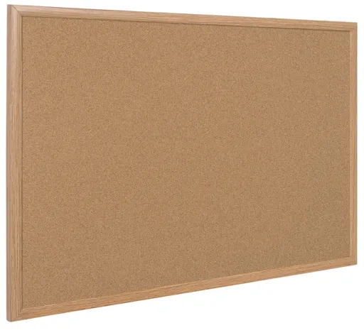 Bi Office - Pizarra de Corcho Reciclado Con Marco de Madera Roble Prime Earth-it 45x60 cm