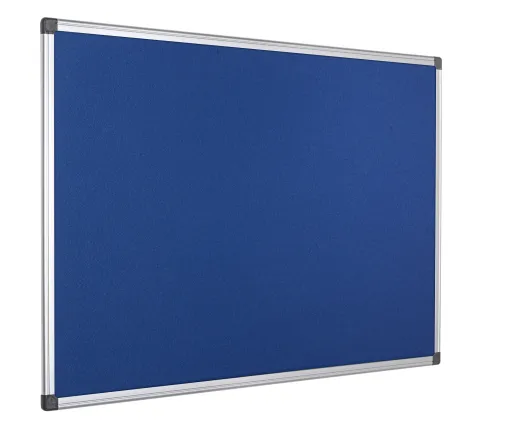 Bi Office - Pizarra Expositora Fieltro 120x150 cm Azul Marco Aluminio Maya Retardante de Llama