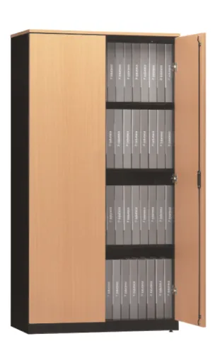 Armario de Contabilidad 1540x800x420mm Con Puertas y Encimera de Melamina - Cartesius