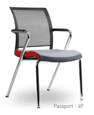 Silla de Oficina Para Visitas Con Brazos Passport 4 Patas