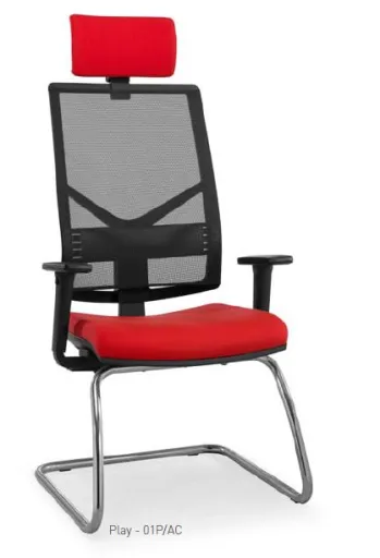 Silla de Oficina Visitante Play Con Brazos y Reposacabezas