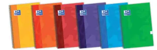 Cuaderno Espiral Oxford 4º Tapa Dura 80 Hojas Cuadrícula – 8 Colores