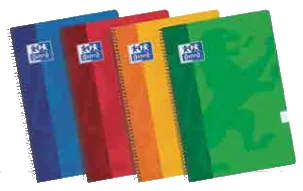 Cuaderno Espiral Oxford Folio Tapa Dura 80 Hojas Cuadrícula – Colores Surtidos