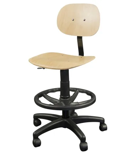 Silla Alta de Trabajo Con Ruedas y Reposapiés Star