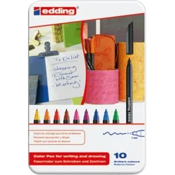 Rotuladores Punta de Fibra Edding 1200 Surtido de 10 – Edding