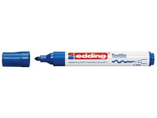 Rotulador Permanente Edding 4500 Para Tejido Azul (Textil T-Shirt) – Edding