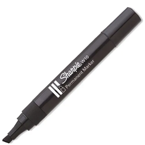 Rotuladores Permanentes Sharpie Jumbo W10 Punta Biselada Negro – Sharpie
