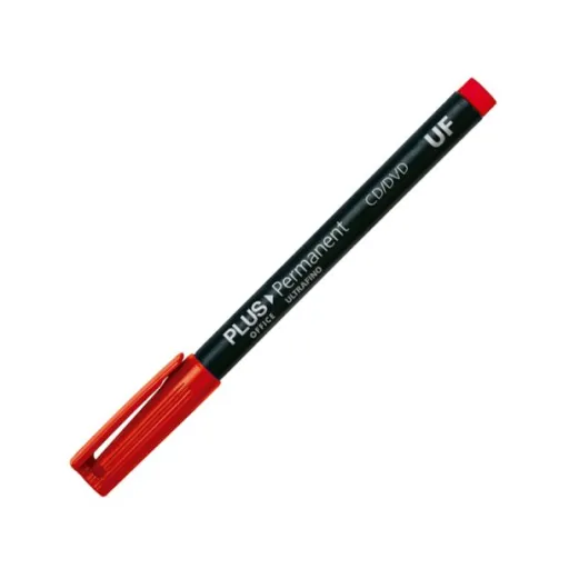 Rotulador Permanente Plus "UF" Rojo - Plus Office