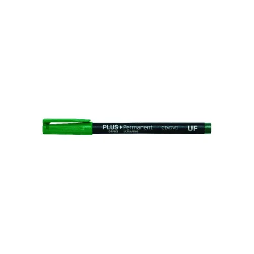 Rotulador Permanente Plus "UF" Verde - Plus Office