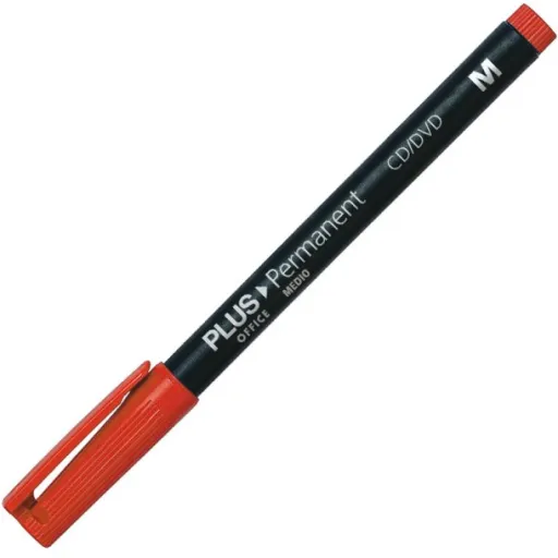 Rotulador Permanente Plus "M" Rojo - Plus Office