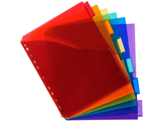 Separadores Maxi de Polipropileno Con Etiquetas – 6 Separadores A4+ – Exacompta