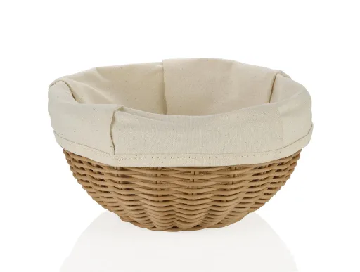 Cesta Para Pan Redonda Forrada de Algodón - Andrea House