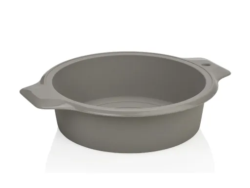Molde Redondo Para Bizcocho de Silicona Gris