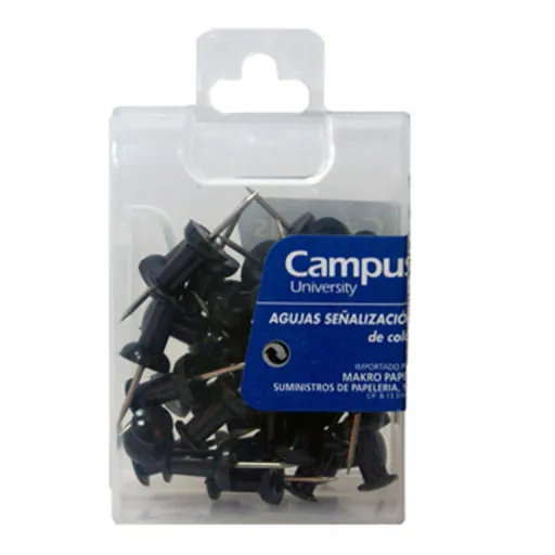 Chinchetas de Señalización Negras 35 Unidades (Push-Pins)