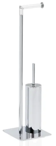Soporte Elegante Para Papel Higiénico y Piaçaba en Cromado/Acrílico – Andrea House