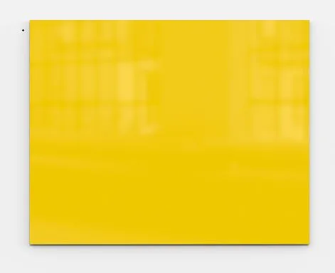 Lintex - Pizarra Magnética Vidrio 100x125 cm Amarillo a Mood Wall Blanco