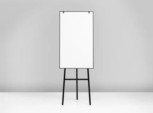 Pizarra Blanca Trípode Negra 70,7x196x65 cm One Flip Chart - Lintex