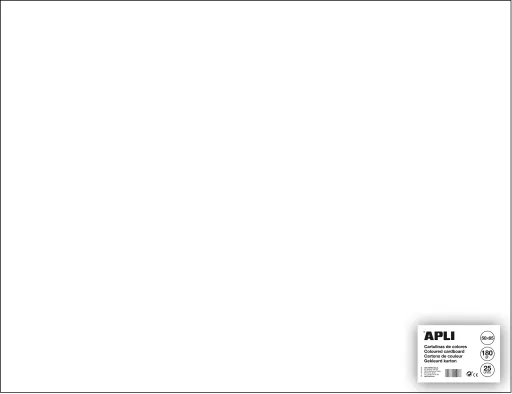 Cartulina Blanca 500x650 mm 170g - 25 Hojas - Apli